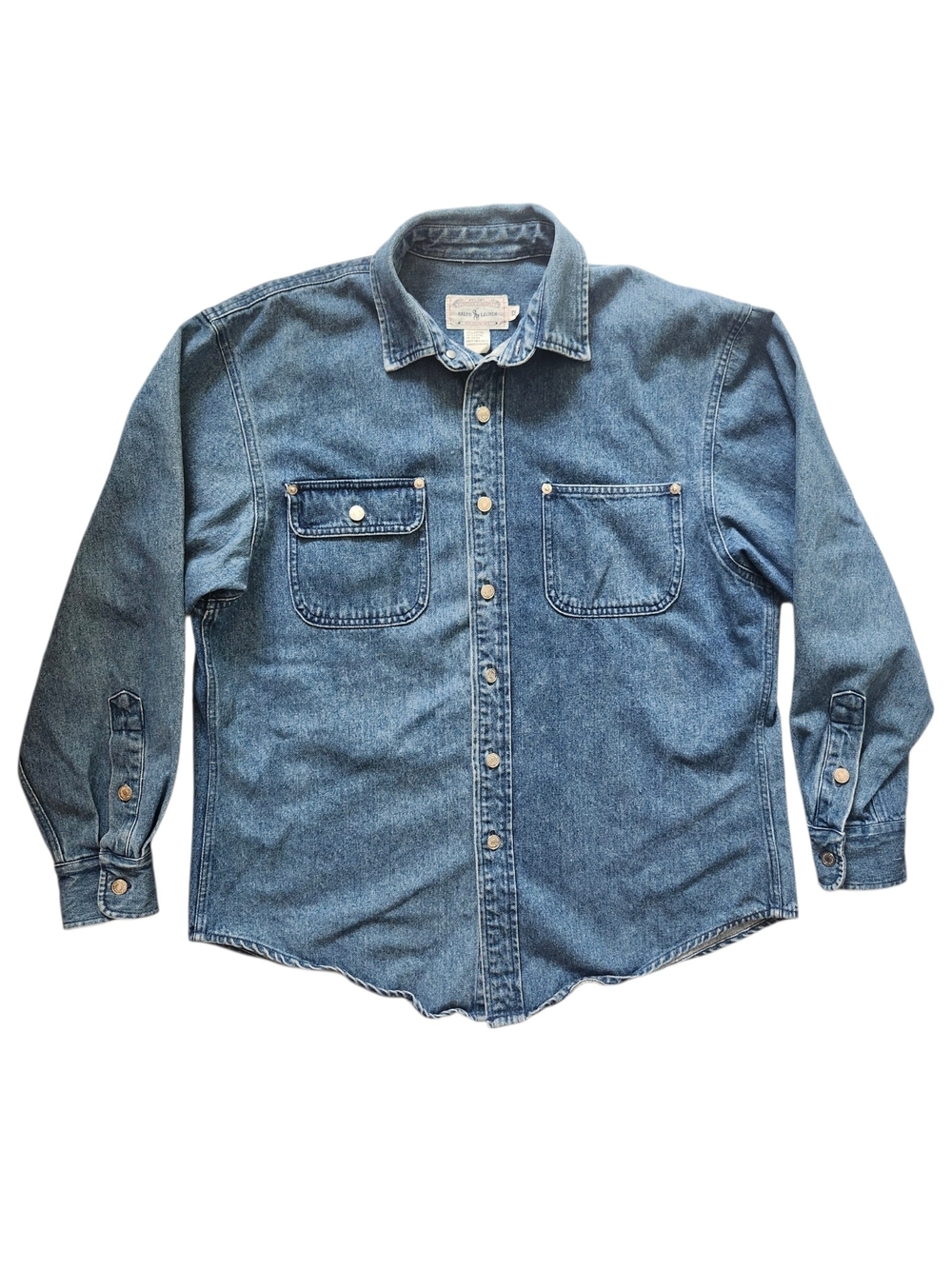 Vintage Ralph Lauren Authentic Dungarees Denim Shirt Women's 12